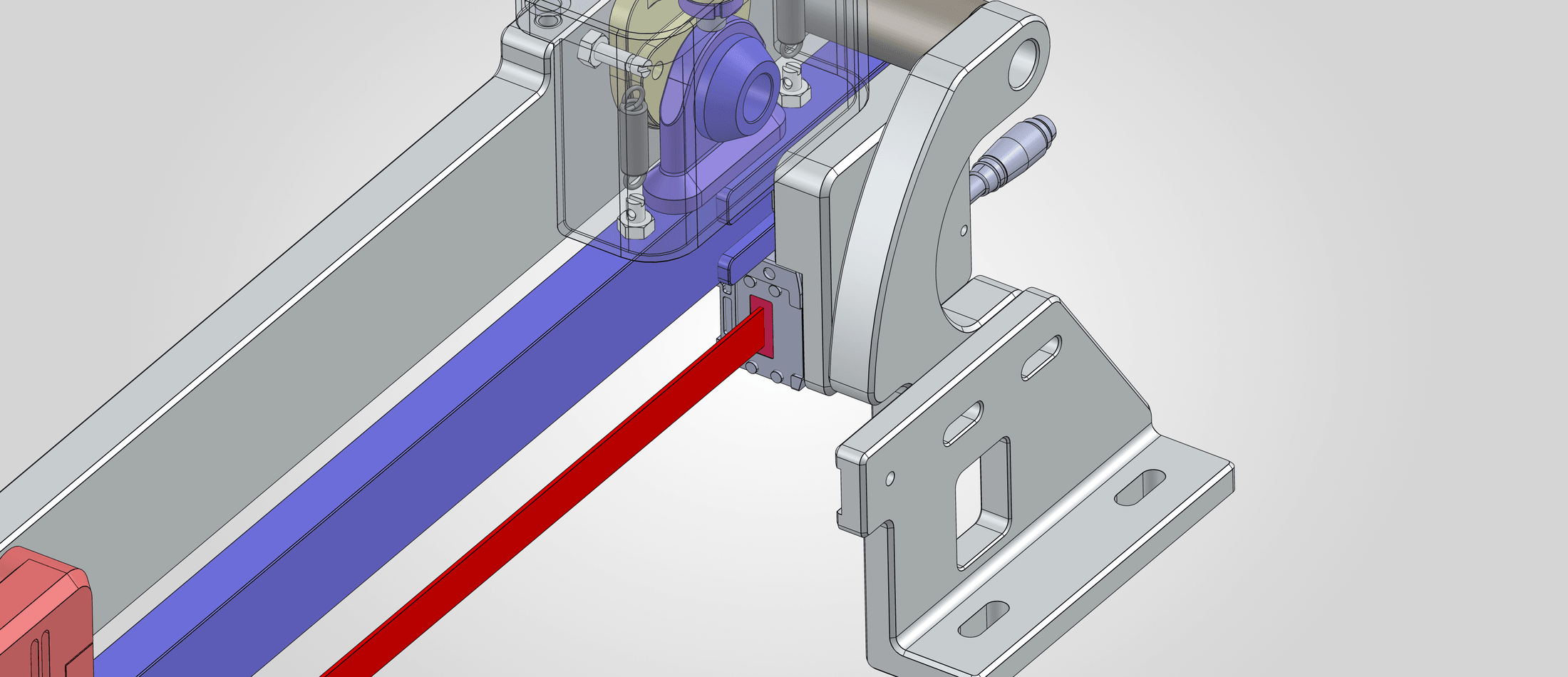 Rendering closeup of part of one of the sensor sub-assemblies