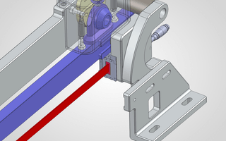 Rendering closeup of part of one of the sensor sub-assemblies